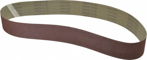 2-1/2" Wide x 48" OAL, 120 Grit, Aluminum Oxide Abrasive Belt