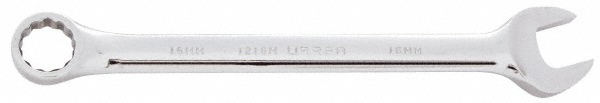 Combination Wrench: 16.00 mm Head Size - Steel, Polished Finish