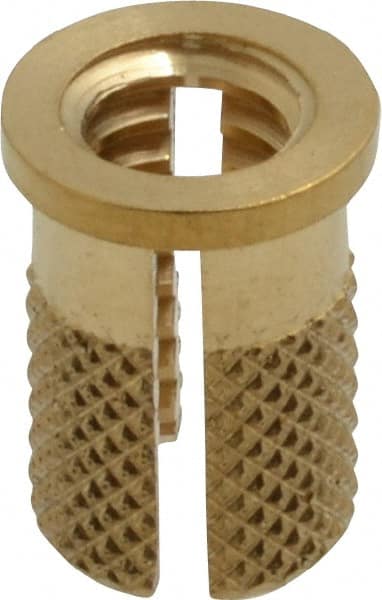 Solid Brass 10-32 Press-in Threaded expanding insert Knurled NEW bag of 25
