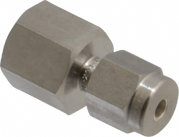 Compression Tube Connector: 1/8" Thread, Compression x FNPT