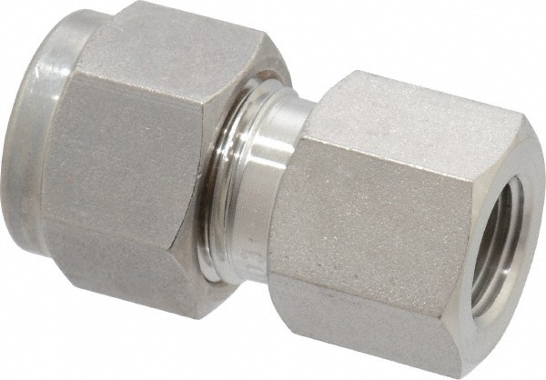 Compression Tube Connector: 1/8" Thread, Compression x FNPT