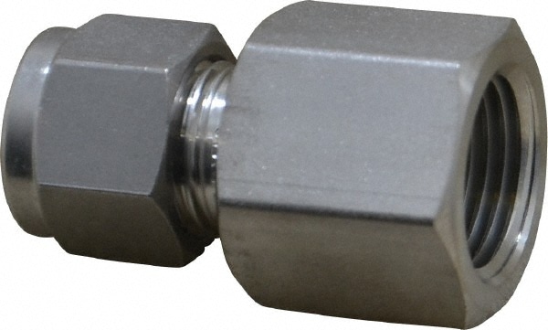 Value Collection SS-FC-FT6-FN6 3/8" Tube OD x 3/8 FPT Stainless Steel Compression Tube Female Connector Image