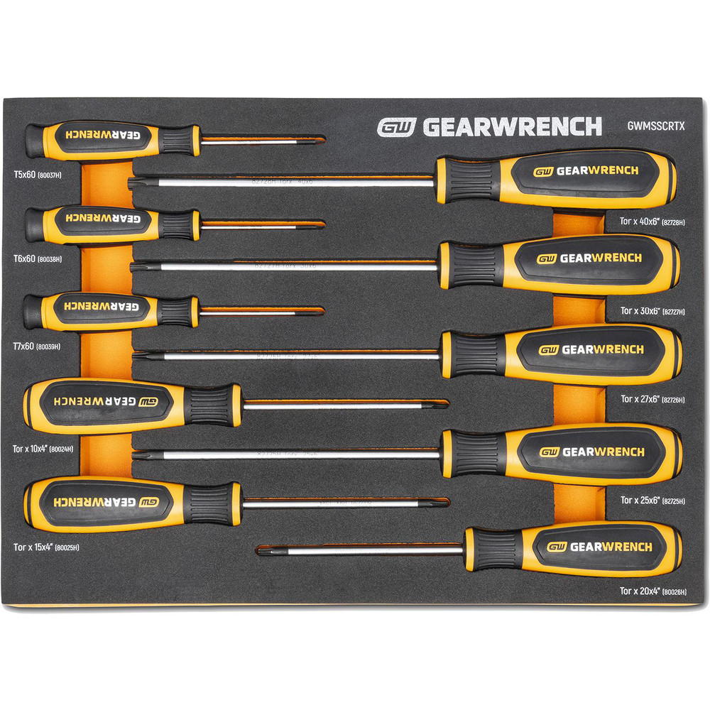 Screwdriver Sets: Screwdriver Types Included: TORX®; Container Type: Foam Module