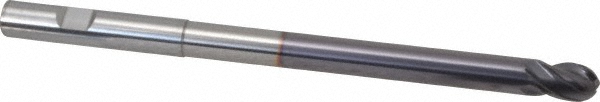 Niagara Cutter 17002934 Ball End Mill: 0.375" Dia, 0.5" LOC, 4 Flute, Solid Carbide Image