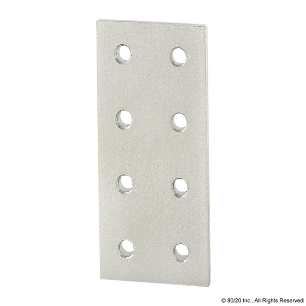 Joining Strip: Use with Series 10 & Bolt Kit 3321 - Aluminum, 8 Mounting Holes, 4" OAL, 3/16" Deep, 4" High