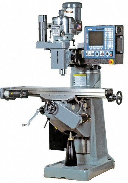 CNC Milling Machine: 9 x 48" Table, 3 Phase, Bridgeport