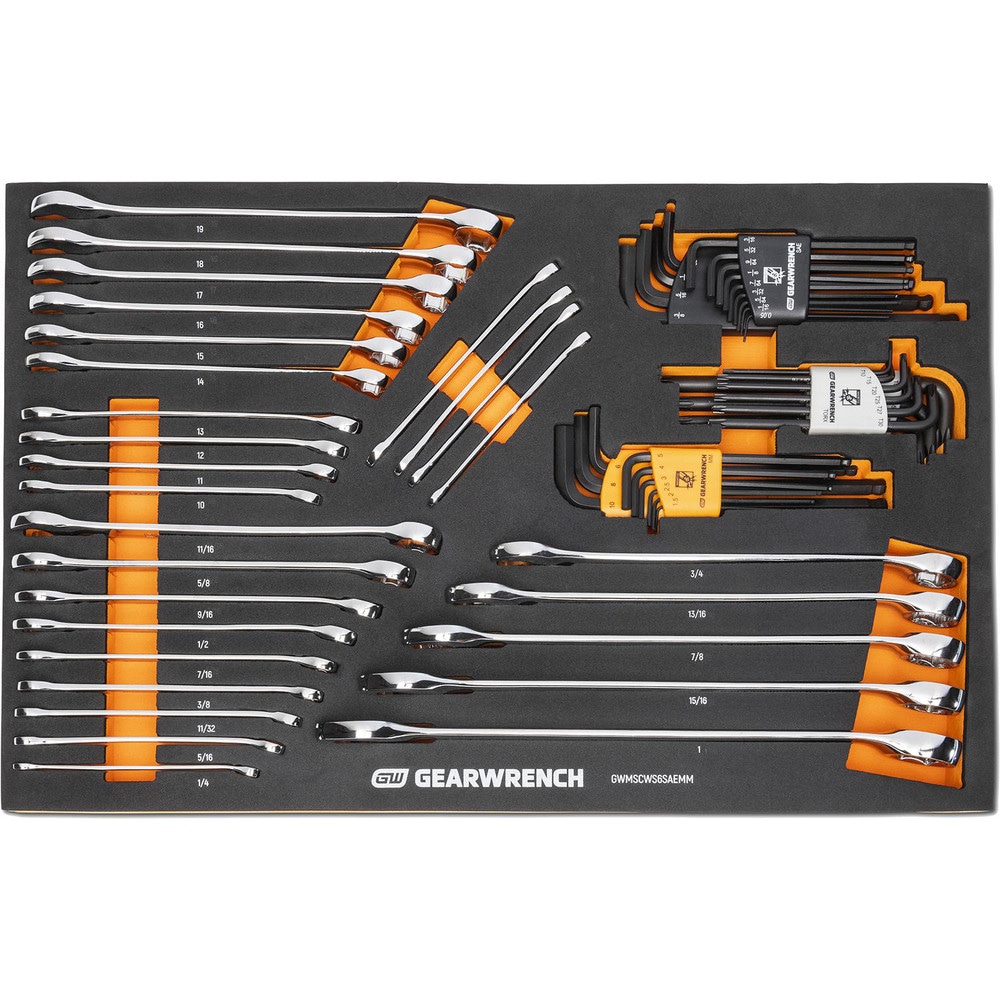 GEARWRENCH Combination Hand Tool Set 59 Pc 6 Point SAE MM Wrench Hex Key SAE MM Torx Set