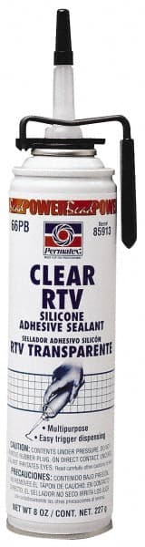 Permatex. 85913 Joint Sealant: 7.25 oz Can, Clear, RTV Silicone 