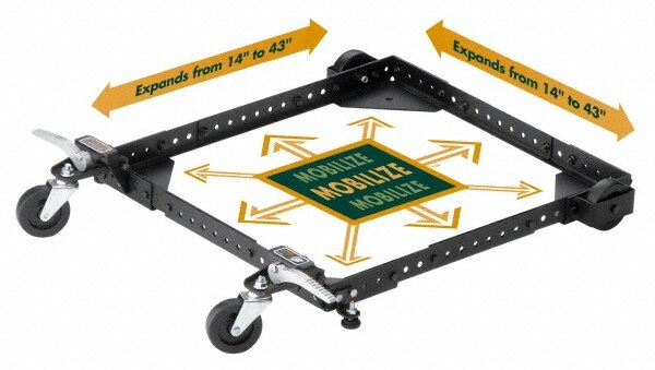 Universal Machine Bases & Accessories; Product Type: Mobile Base ; Maximum Length (Inch): 43 ; Minimum Length (Inch): 14 ; Maximum Depth (Inch): 43 ; Stand Load Capacity (Lb.): 400 ; Coolant Through: Yes