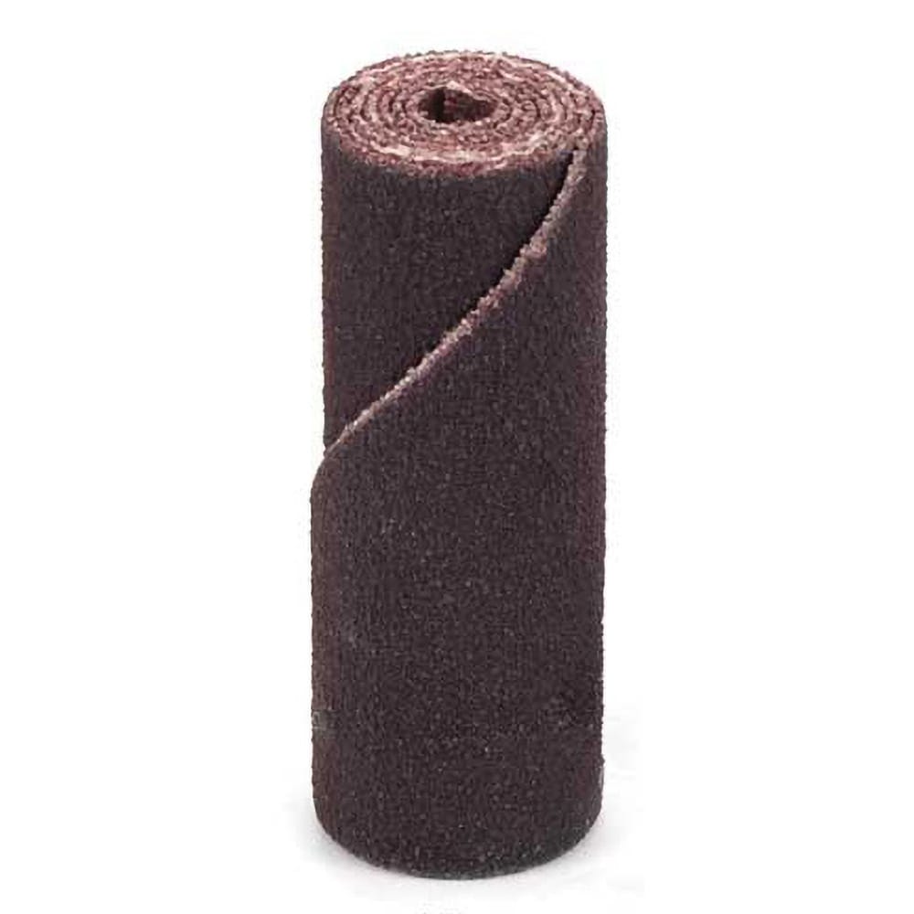 Straight Cartridge Roll: 1/2" Dia, 1-1/2" OAL, 80 Grit, Aluminum Oxide