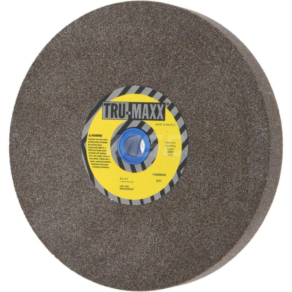 Tru-Maxx 66253255224 Bench & Pedestal Grinding Wheel: 8" Dia, 1" Thick, 1" Hole Dia, Aluminum Oxide 