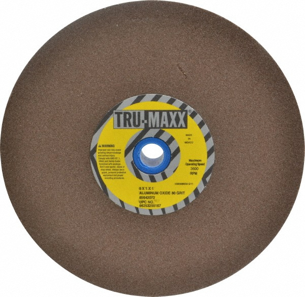Task Tools 8-Inch Aluminum Oxide Grinding Wheel - 80 Grit For Bench Grinders