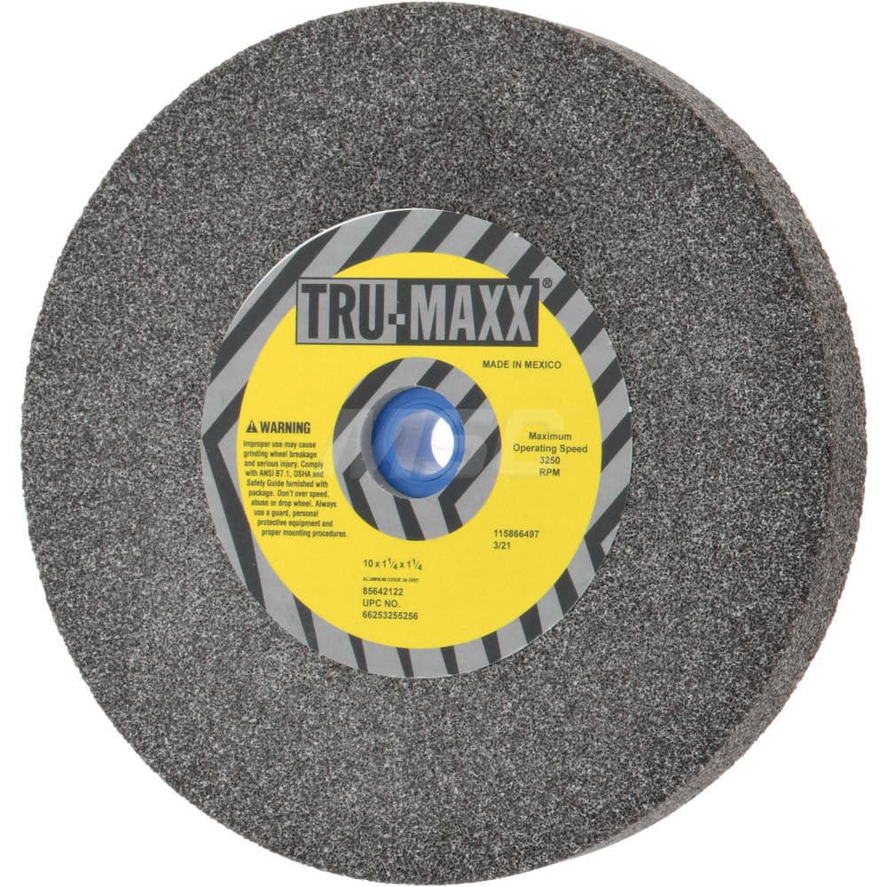 Tru-Maxx 66253255256 Bench & Pedestal Grinding Wheel: 10" Dia, 1-1/4" Thick, 1-1/4" Hole Dia, Aluminum Oxide Image