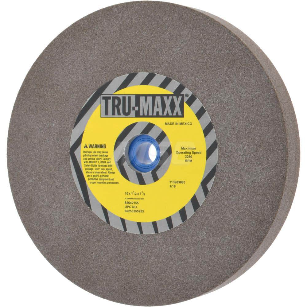 Tru-Maxx 66253255253 Bench & Pedestal Grinding Wheel: 10" Dia, 1-1/4" Thick, 1-1/4" Hole Dia, Aluminum Oxide 