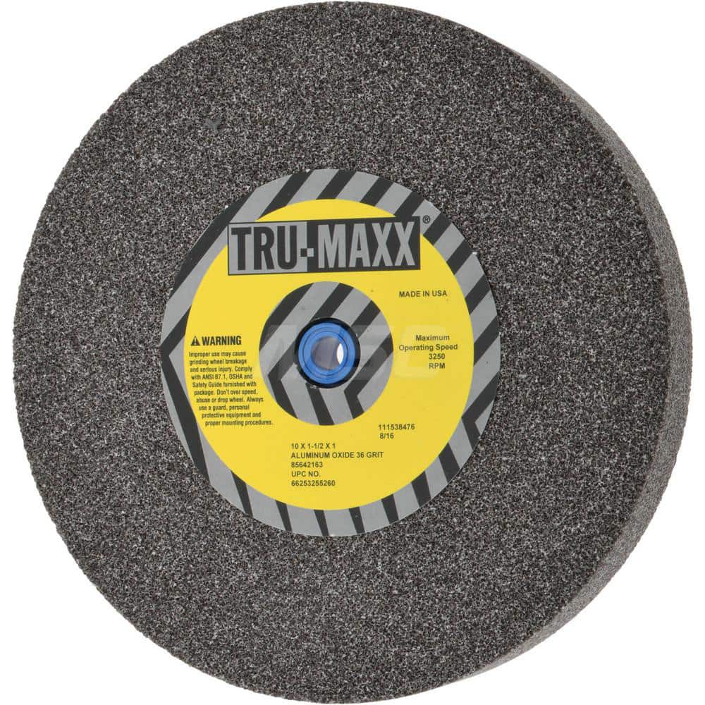 Tru-Maxx 66253255260 Bench & Pedestal Grinding Wheel: 10" Dia, 1-1/2" Thick, 1" Hole Dia, Aluminum Oxide 