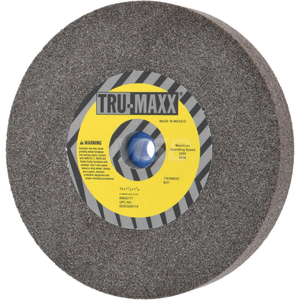 Tru-Maxx 66253255175 Bench & Pedestal Grinding Wheel: 10" Dia, 1-1/2" Thick, 1-1/4" Hole Dia, Aluminum Oxide Image