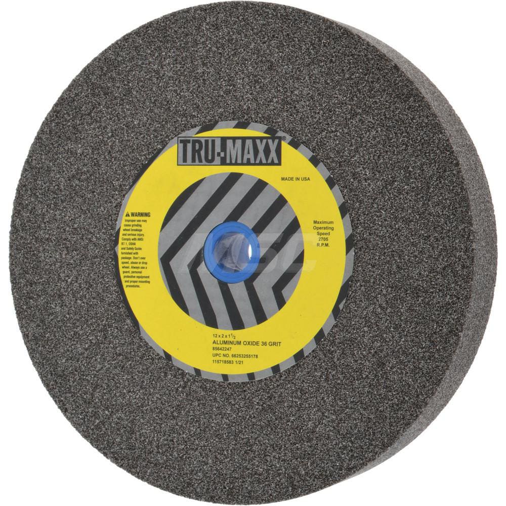 Tru-Maxx 66253255178 Bench & Pedestal Grinding Wheel: 12" Dia, 2" Thick, 1-1/2" Hole Dia, Aluminum Oxide Image