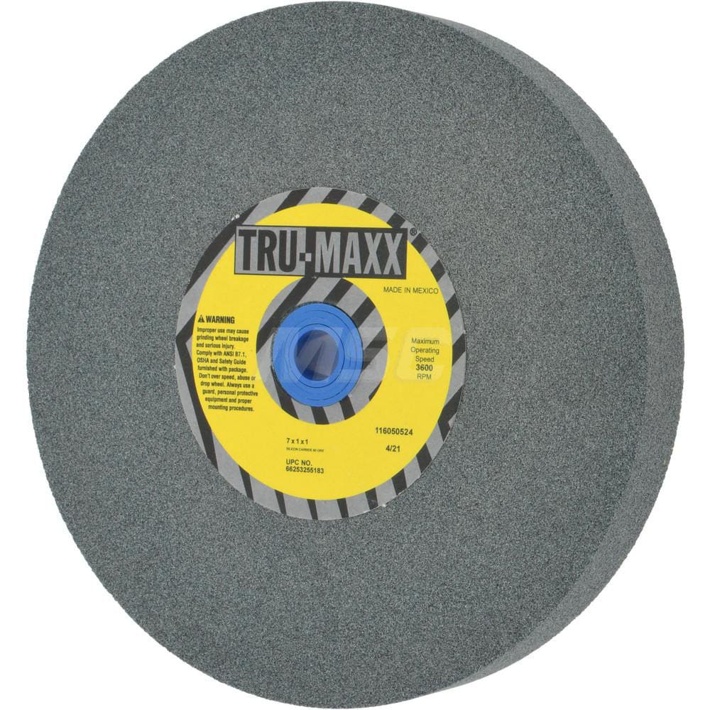 Tru-Maxx 66253255183 Bench & Pedestal Grinding Wheel: 7" Dia, 1" Thick, 1" Hole Dia, Silicon Carbide Image