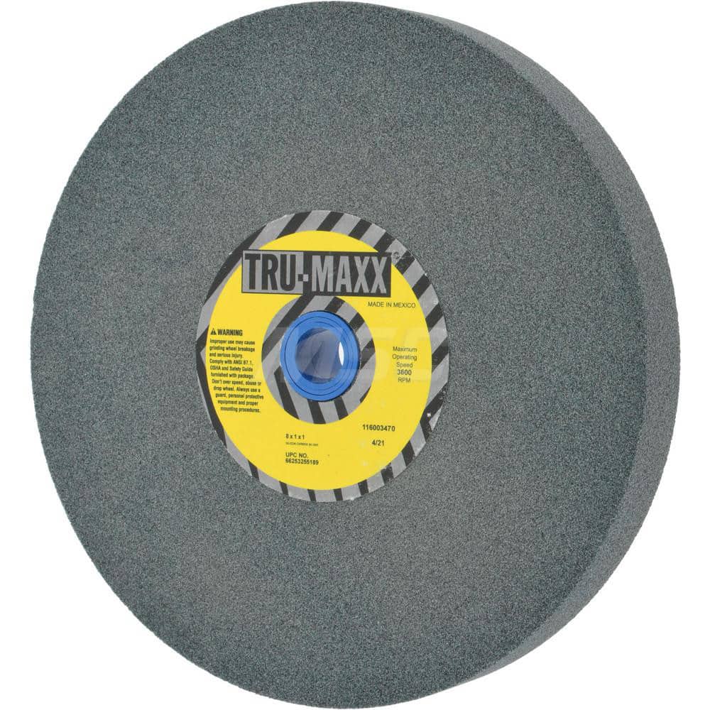 Tru-Maxx 66253255189 Bench & Pedestal Grinding Wheel: 8" Dia, 1" Thick, 1" Hole Dia, Silicon Carbide 