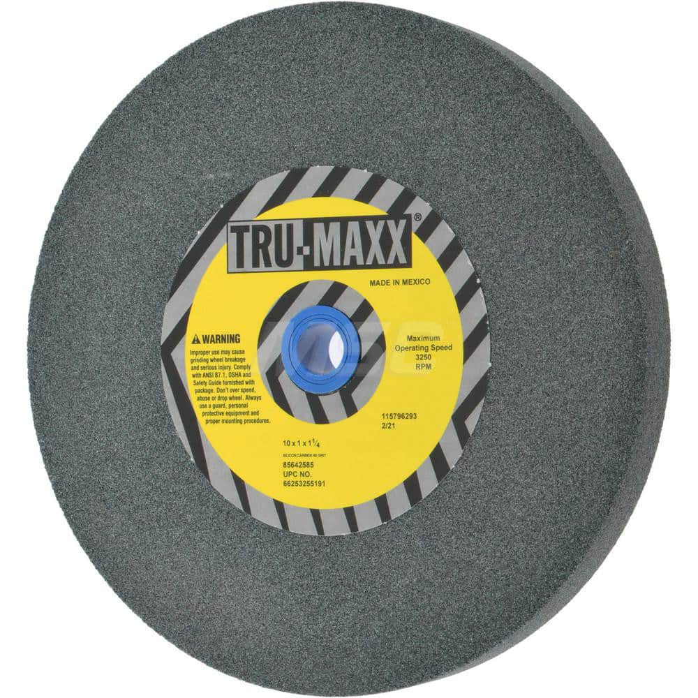Tru-Maxx 66253255191 Bench & Pedestal Grinding Wheel: 10" Dia, 1" Thick, 1-1/4" Hole Dia, Silicon Carbide 