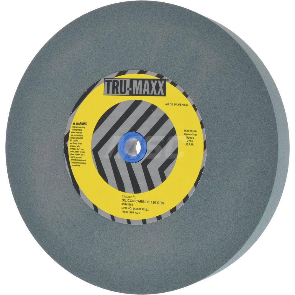 Tru-Maxx 66253255393 Bench & Pedestal Grinding Wheel: 12" Dia, 2" Thick, 1-1/4" Hole Dia, Silicon Carbide Image