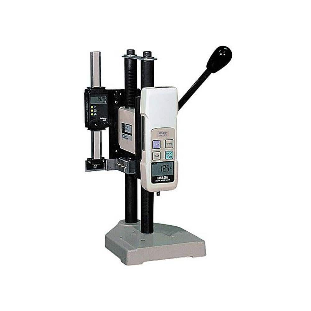 Imada NLV220-C Tension & Compression Force Gage Accessories; Type: Vertical Lever Test Stand ; Power Source: Manual ; Capacity (Lb.): 220lb ; Clearance (Inch): 9 ; Stroke (Inch): 2in ; Voltage: 120.00 