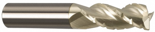 95171867 Roughing & Finishing End Mill: 5/8" Dia, 3 Flutes, Square End, Chipbreaker, Solid Carbide  