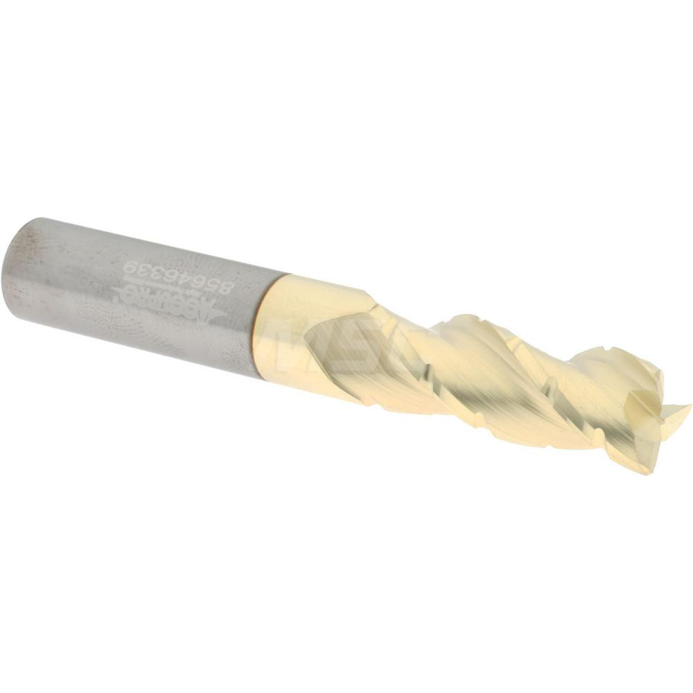 2500476 Roughing & Finishing End Mill: 3/8" Dia, 3 Flutes, Square End, Chipbreaker, Solid Carbide  