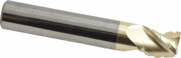Accupro CBC35050010C5 1/2" Diam 3-Flute 37&deg; Solid Carbide Square Roughing & Finishing End Mill 