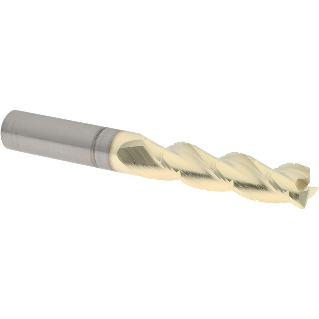 2500479 Roughing & Finishing End Mill: 1/2" Dia, 3 Flutes, Square End, Chipbreaker, Solid Carbide  