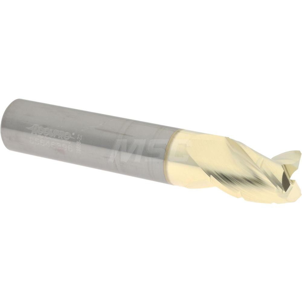 Accupro Roughing & Finishing End Mill 5/8" Dia, 3 Flutes, Square End, Chipbreaker, Solid