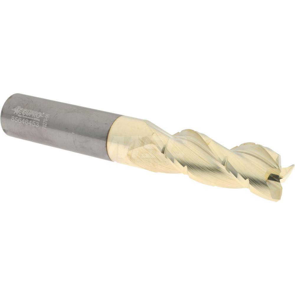 Accupro CBC35075016C5 3/4" Diam 3-Flute 37&deg; Solid Carbide Square Roughing & Finishing End Mill Image