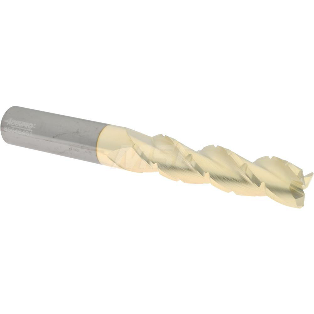 Accupro CBC35075048C5 3/4" Diam 3-Flute 37&deg; Solid Carbide Square Roughing & Finishing End Mill Image