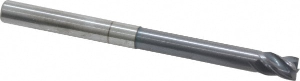 Accupro 446N3125C11 Corner Chamfer End Mill: 0.3125" Dia, 0.4375" LOC, 4 Flute, 0.01" Chamfer Width, Solid Carbide 