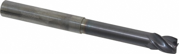 95168540 Corner Chamfer End Mill: 3/8" Dia, 1/2" LOC, 4 Flute, 0.0150" Chamfer Width, Solid Carbide  
