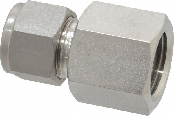 Value Collection SS-FC-FT8-FN8 1/2" Tube OD x 1/2 FPT Stainless Steel Compression Tube Female Connector Image