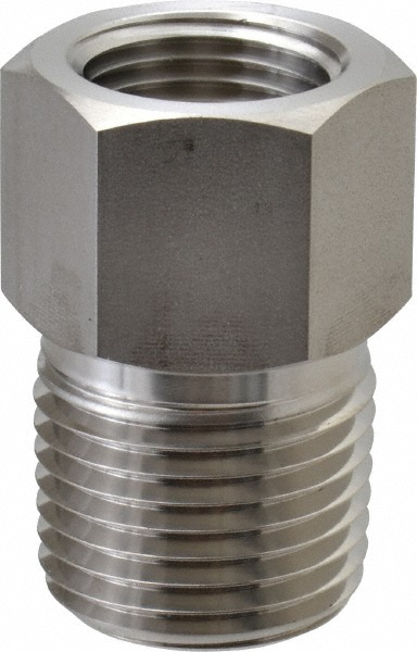 Pipe Bushing: 1/2 x 3/8" Fitting, 316 Stainless Steel
