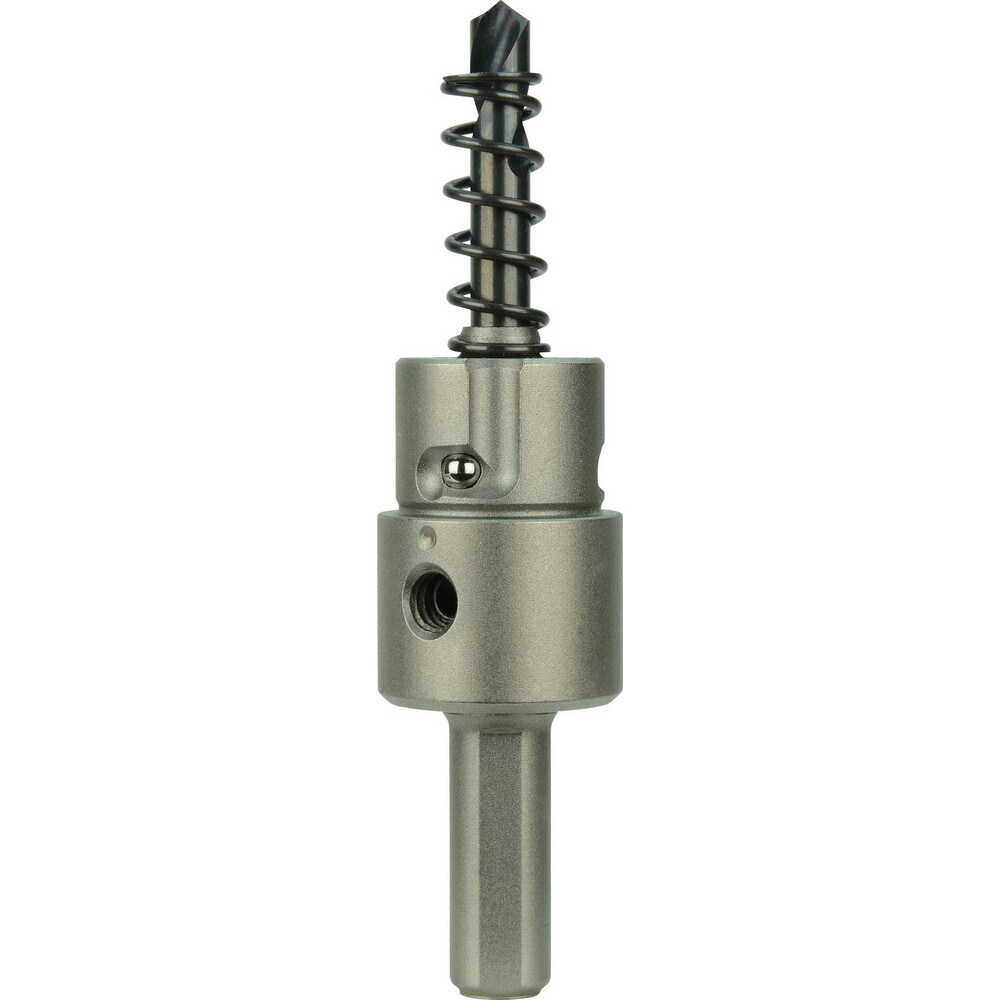 Hole Saw Arbor: 1 to 3" Saw Dia, 3-Flat Shank, Drill Pilot