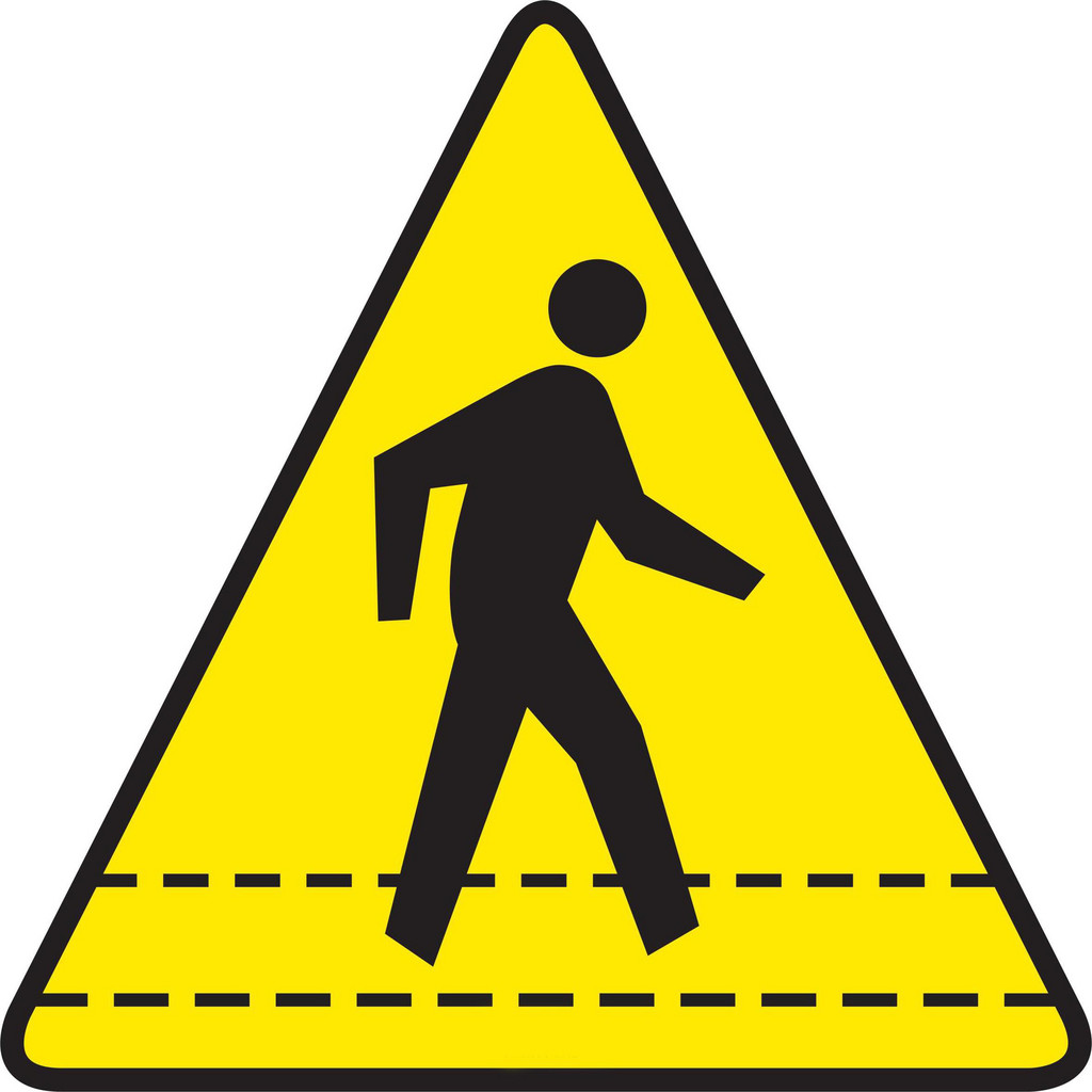 Mighty Line - Adhesive Backed Floor Signs: Message Type: Traffic ...