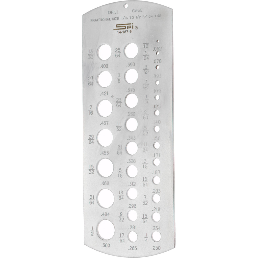 25-Hole Drill Gauge – Stainless Steel Metric 1-13mm – AD INTERNATIONAL 40-GS