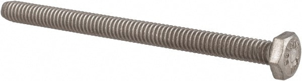 Value Collection R80324362 Hex Head Cap Screw: 1/4-20 x 3-1/2", Grade 316 Stainless Steel, Uncoated Image