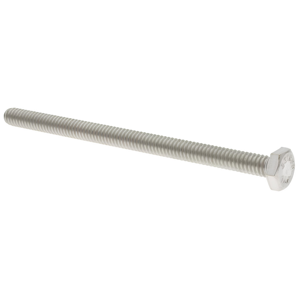 Value Collection R80324334 Hex Head Cap Screw: 1/4-20 x 4", Grade 316 Stainless Steel, Uncoated Image