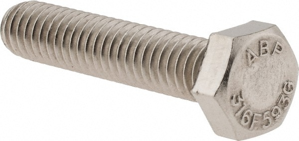 Value Collection R80324844 Hex Head Cap Screw: 5/16-18 x 1-1/2", Grade 316 Stainless Steel, Uncoated Image