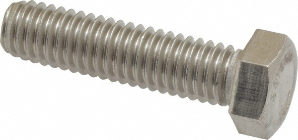 Value Collection 202978 Hex Head Cap Screw: 3/8-16 x 1-1/2", Grade 316 Stainless Steel, Uncoated Image