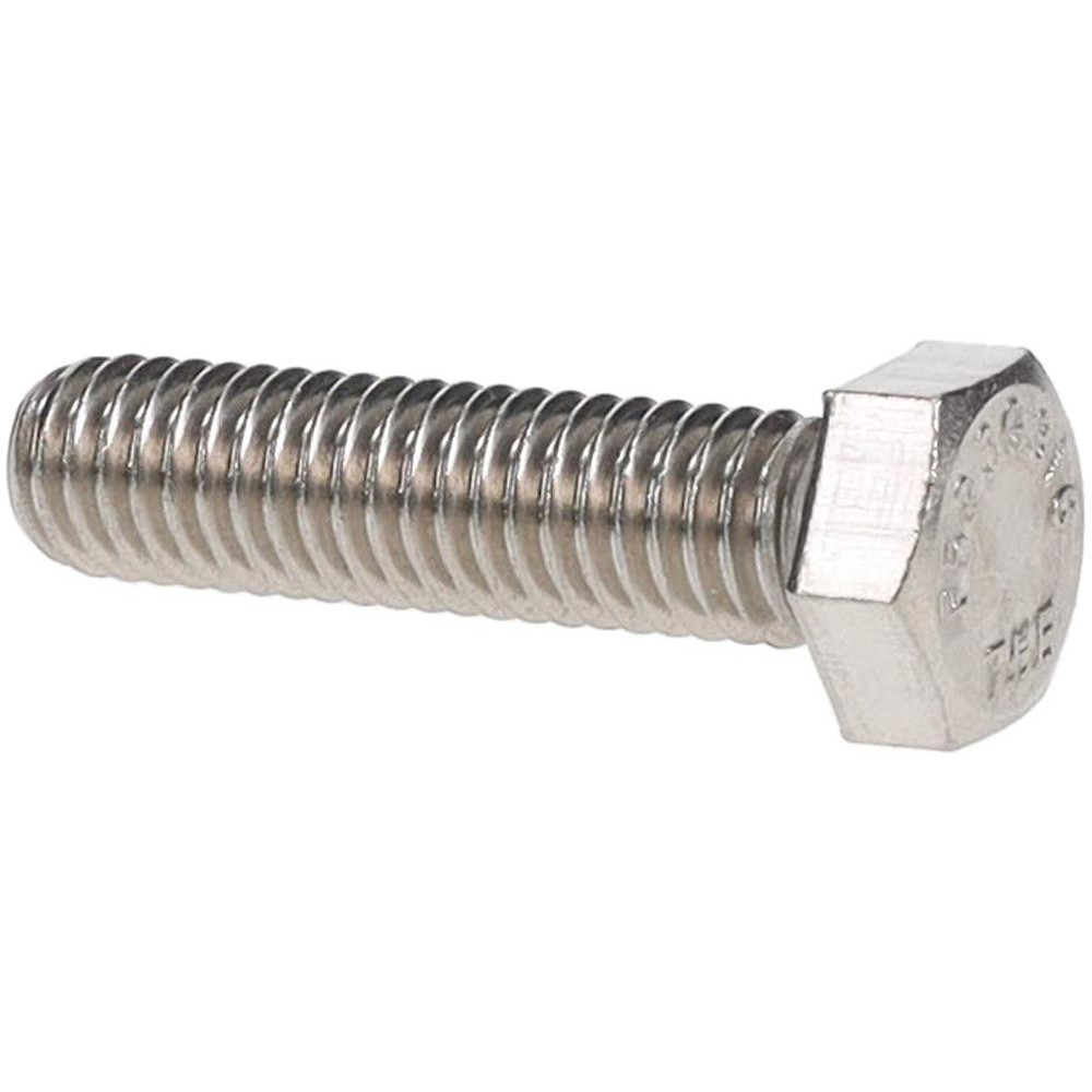 Value Collection 202978 Hex Head Cap Screw: 3/8-16 x 1-1/2", Grade 316 Stainless Steel, Uncoated Image