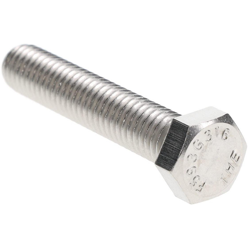 Value Collection 202983 Hex Head Cap Screw: 3/8-16 x 2", Grade 316 Stainless Steel, Uncoated Image