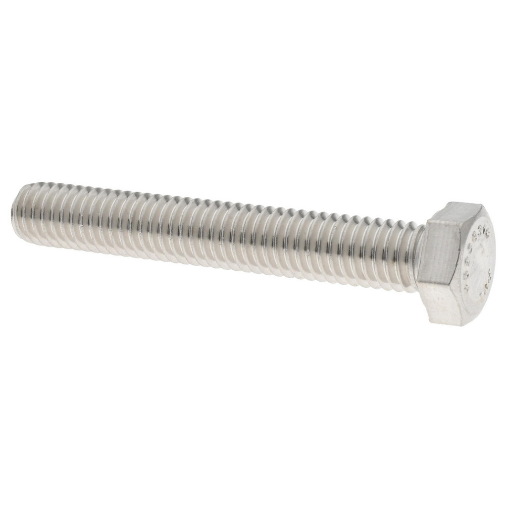Value Collection R80324890 Hex Head Cap Screw: 3/8-16 x 2-1/2", Grade 316 Stainless Steel, Uncoated Image