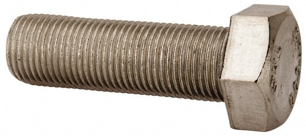 Hex Head Cap Screw: 7/8-9 x 1-1/2", Grade 316 Stainless Steel, Uncoated