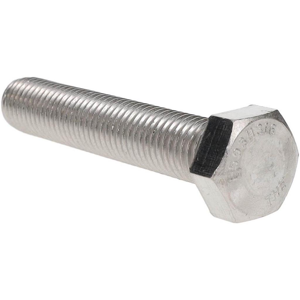 Value Collection R80320422 Hex Head Cap Screw: 3/4-10 x 4", Grade 316 Stainless Steel, Uncoated Image