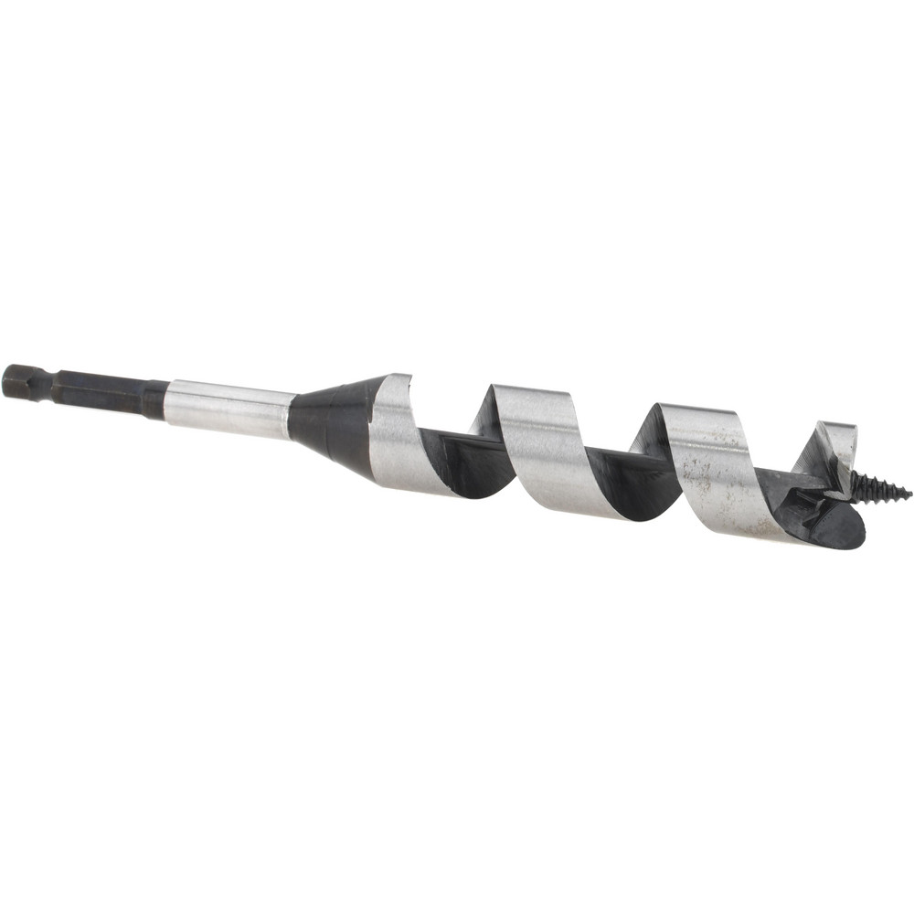 1", 3/8" Diam Straight Shank, 7-7/8" Overall Length with 5" Twist, Dual Auger Bit